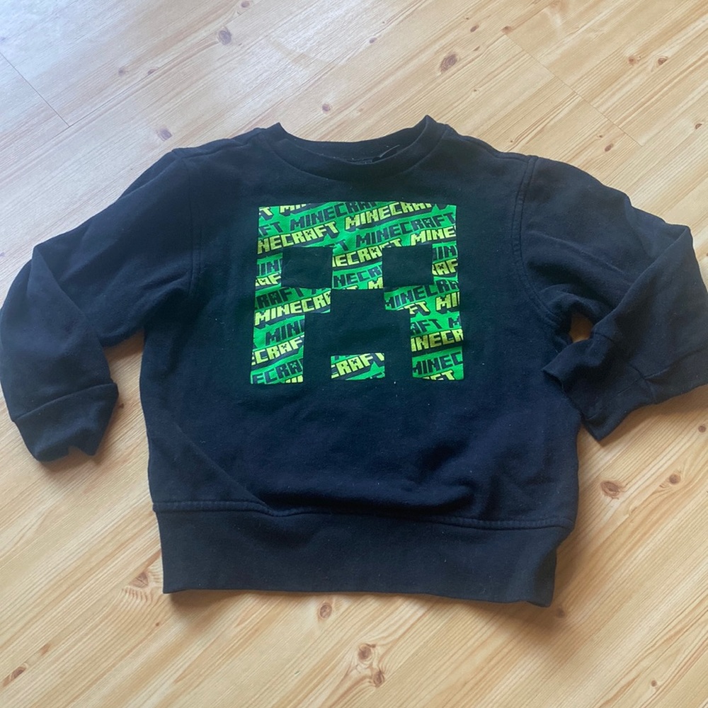 Minecraft sweater crew boys XS